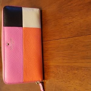 Kate Spade color block zipwallet
